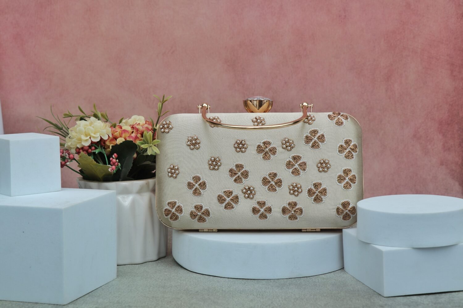 Ivory Meadow Clutch