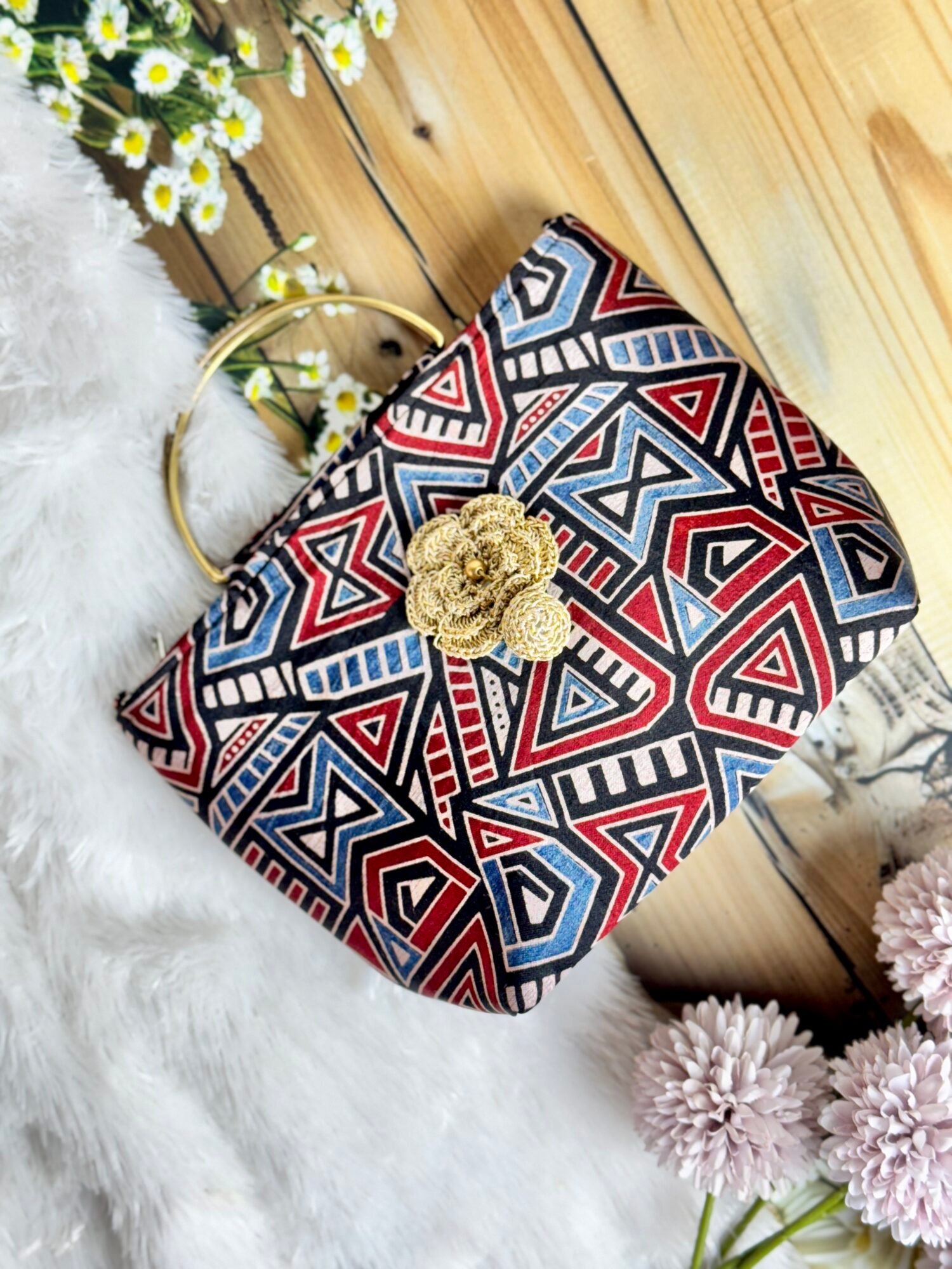 Crochet Ajrakh Purse (Copy)